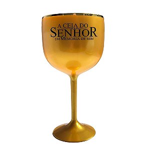 Taça Para Decoração de Santa Ceia - Dourada