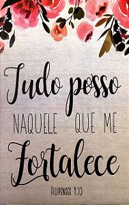 Quadro MDF Grande - Tudo Posso - Branco