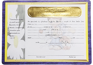Certificado de Apresentação de Crianças Menino