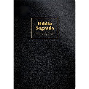 Bíblia RC Com Cantor Cristão - Letra Gigante - Capa Luxo Preta - Geográfica
