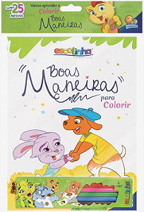 Vamos Aprender e Colorir Boas Maneiras  - Kit Livro + Lápis de Cor