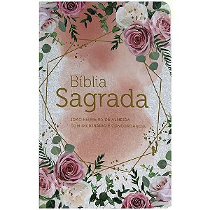 Bíblia RC Letra Gigante - Rosa Floral