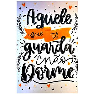 Quadro MDF Grande - Aquele Que Te Guarda - Branco