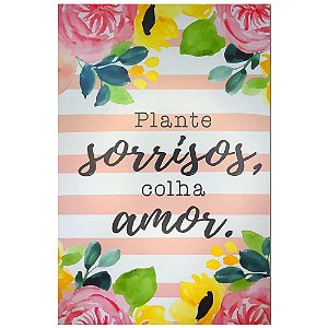 Quadro MDF Grande - Plante Sorrisos
