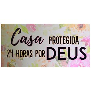 Quadro MDF Pequeno 10x20 -  Casa Protegida 24 Horas