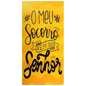 Quadro MDF Pequeno 10x20 - O Meu Socorro Vem do Senhor