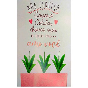 Quadro MDF Médio 15x21 - Não Esqueça Carteira