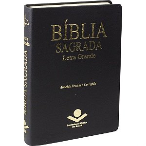 Bíblia RC Letra Grande Preta Fosco Lama Cor - SBB