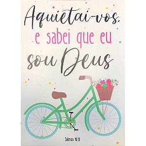 Quadro MDF Grande - Aquietai-vos - Branco