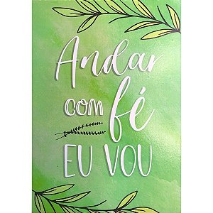 Quadro MDF Médio 15x21 -  Andar com Fé eu Vou - Quadro MDF Médio 15x21 - Andar com Fé eu Vou