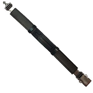 Pulseira de Couro Sintético Cruz Vazada - Marrom Escuro