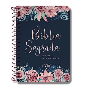 Bíblia Anote - NVI - Espiral - Rosas