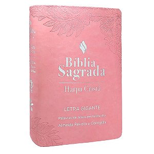 Bíblia RC com Harpa Cristã Letra Gigante - Rosa