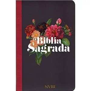 Bíblia NVI Letra Grande Floral Vinho