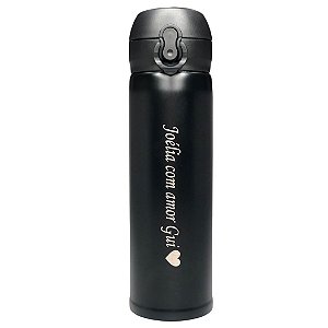 Garrafa Térmica Metal Personalizada - Preta