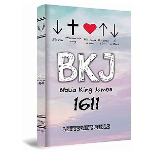 Bíblia King James 1611 Lettering Bible João 3:16 - Capa Dura #20AnosDe100%