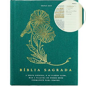Bíblia NVI com Espaço para Anotações - Ramalhete - Capa Dura - Tecido