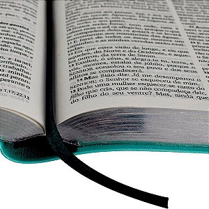 Bíblia RC com Harpa Cristã - Letra Grande - Luxo - Floral - Ciano