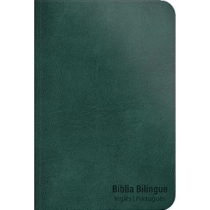 Bíblia Bilíngue NVT - Luxo Esmeralda - Geográfica