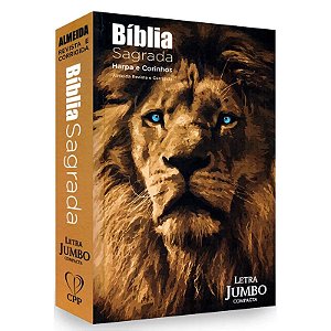 Bíblia RC, Letra Jumbo Compacta - C/Harpa e Corinhos - Leão Vetor - Capa Dura - CPP