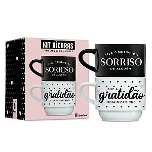 Kit Xícaras - Seja o Motivo do Sorriso de Alguém - Brasfoot