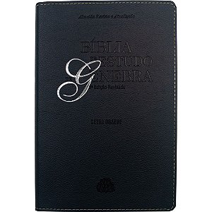 Bíblia de Estudo Genebra RA, Letra Grande - Azul - SBB