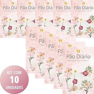 Kit  10 UN Devocional Pão Diário - 90 Reflexões - Capa Feminina