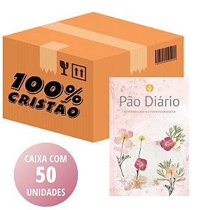 Caixa 50 UN Devocional Pão Diário - 90 Reflexões - Capa Feminina