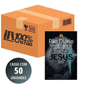 Caixa 50 UN Devocional Pão Diário - 90 Reflexões - Capa Leão
