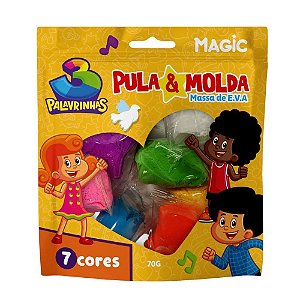 Massa de E.V.A - Pula e Molda - 3 Palavrinhas - Magic #20AnosDe100%