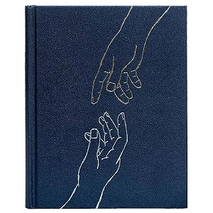 Bíblia NVI - C/ Espaço Para Anotações - Capa Dura Tecido Azul - Mãos que Oram - Thomas Nelson