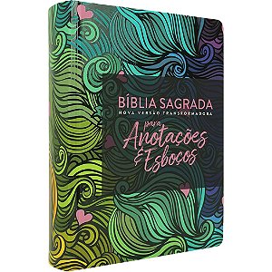 Bíblia NVT para anotações e esboços - Capa Dura - Multicores - Mundo Cristão