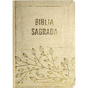 Bíblia NTLH - Letra Grande - Capa Flexível - Dourada Flor - SBB