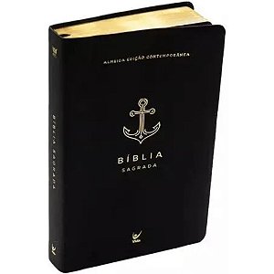 Bíblia AEC Preta Âncora - Letra Grande - Capa Luxo - Vida #LiquidaJaneiro