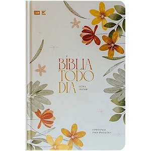 Bíblia Todo Dia Floral Bege AM - Capa Dura - Vida #20AnosDe100%