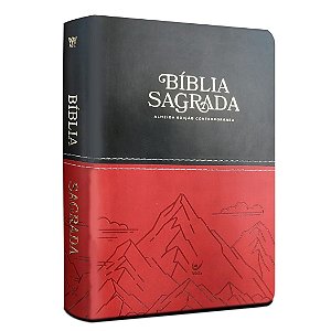 Bíblia EAC Montanha - Letra Gigante - Capa Luxo Preta e Vermelho - Vida