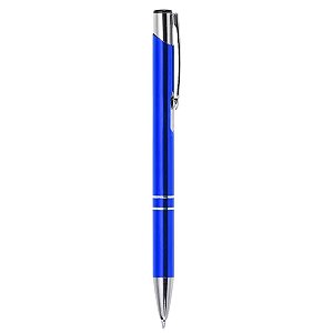Caneta Metal Clássica 2 Listras - Personalizada com Nome - Azul