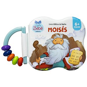 Livro Bíblico de Banho: Moisés, com Chocalho - SBN