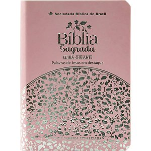 Bíblia NAA Rosa Claro - Letra Gigante - SBB