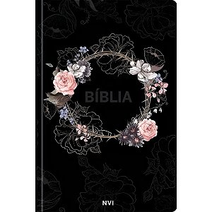 Bíblia NVI Flores Preta - Pão Diário