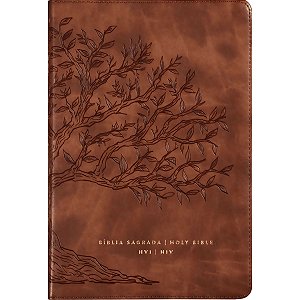 Bíblia Bilíngue NVI/NIV Marrom - Capa Luxo - Thomas Nelson