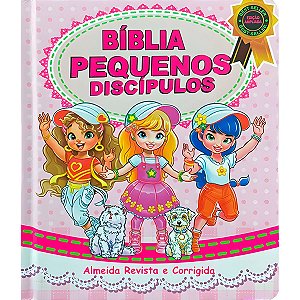 Bíblia Pequenos Díscipulos RC Rosa - Capa Dura - Com Harpa e Corinhos - CPP