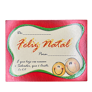 Cartão Carinhas Legais: Feliz Natal Vermelho - AD Santos