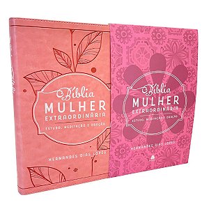 Bíblia Mulher Extraordinária King James, Hermandes Dias Lopes - Capa Luxo Rosa - Hagnos