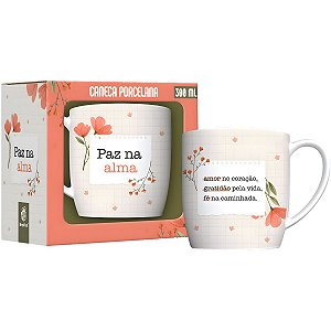 Caneca de Porcelana: Paz na Alma - BrasFoot