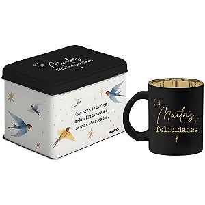 Caneca de Vidro: Caminhos - Caixa Metálica - BrasFoot