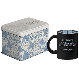 Caneca de Vidro: Pessoas - Caixa Metálica - BrasFoot