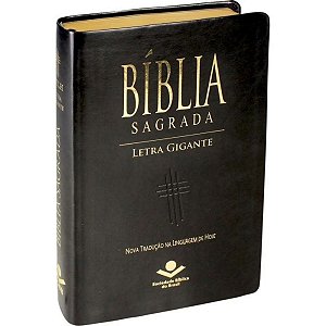 Bíblia NTLH Letra Gigante, Preta Nobre Com Índice - SBB