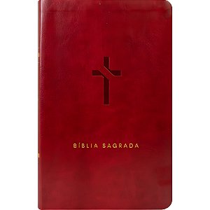 Bíblia Slim NVT Vinho - Capa Luxo - Vida