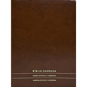 Bíblia RC Slim Marrom - Com Harpa - Capa Luxo - CPP